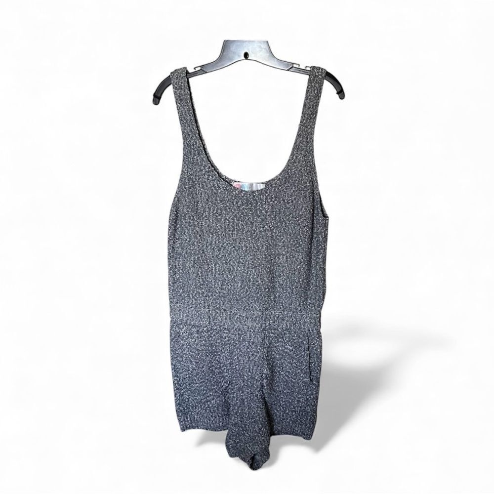 Free People Beach Cotton Declan Blue Sleeveless Knit Sweater Romper Size Medium